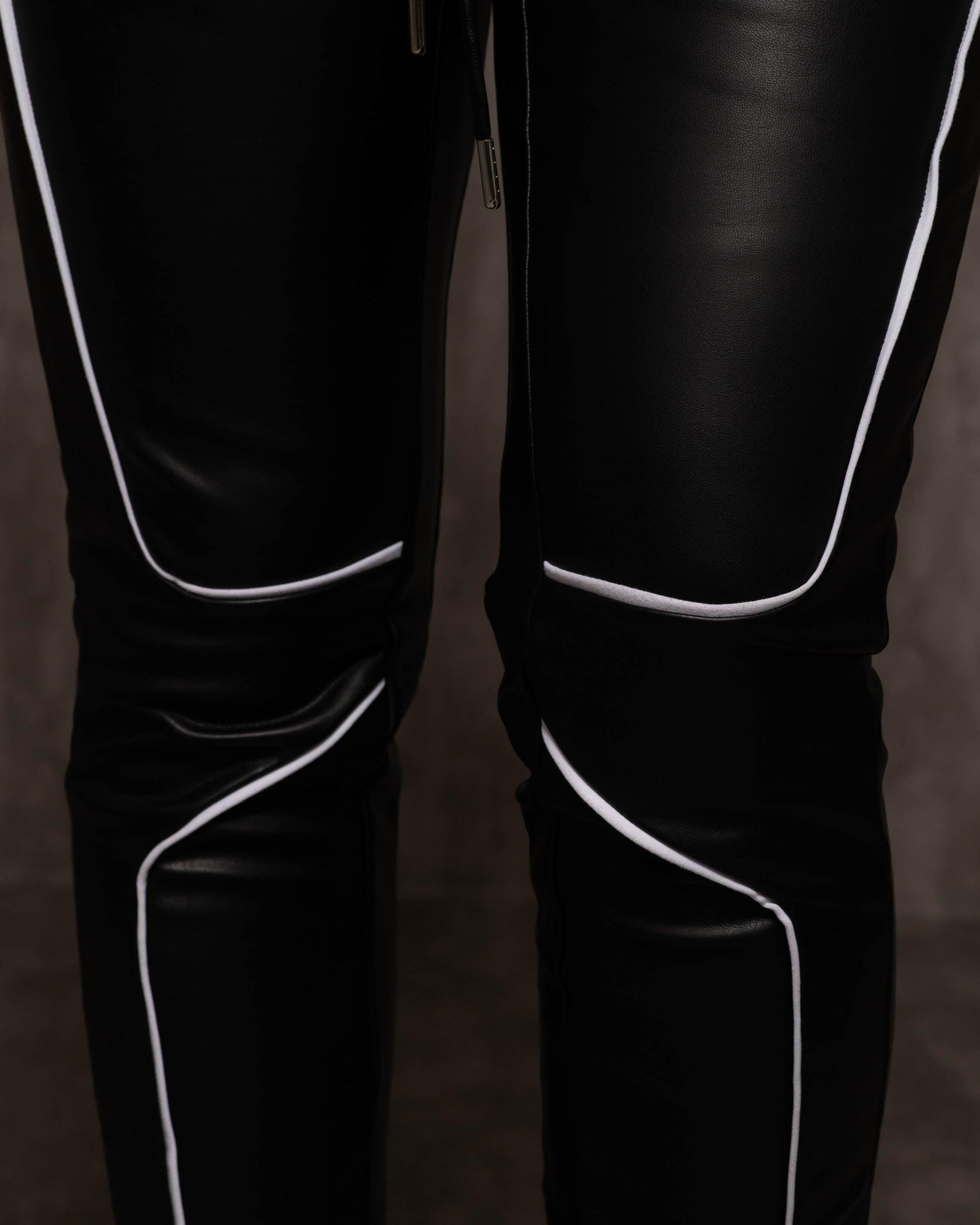 Vegan Leather Panel Pants - Milano Di Rouge