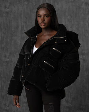 Black Milano Puffer Coat