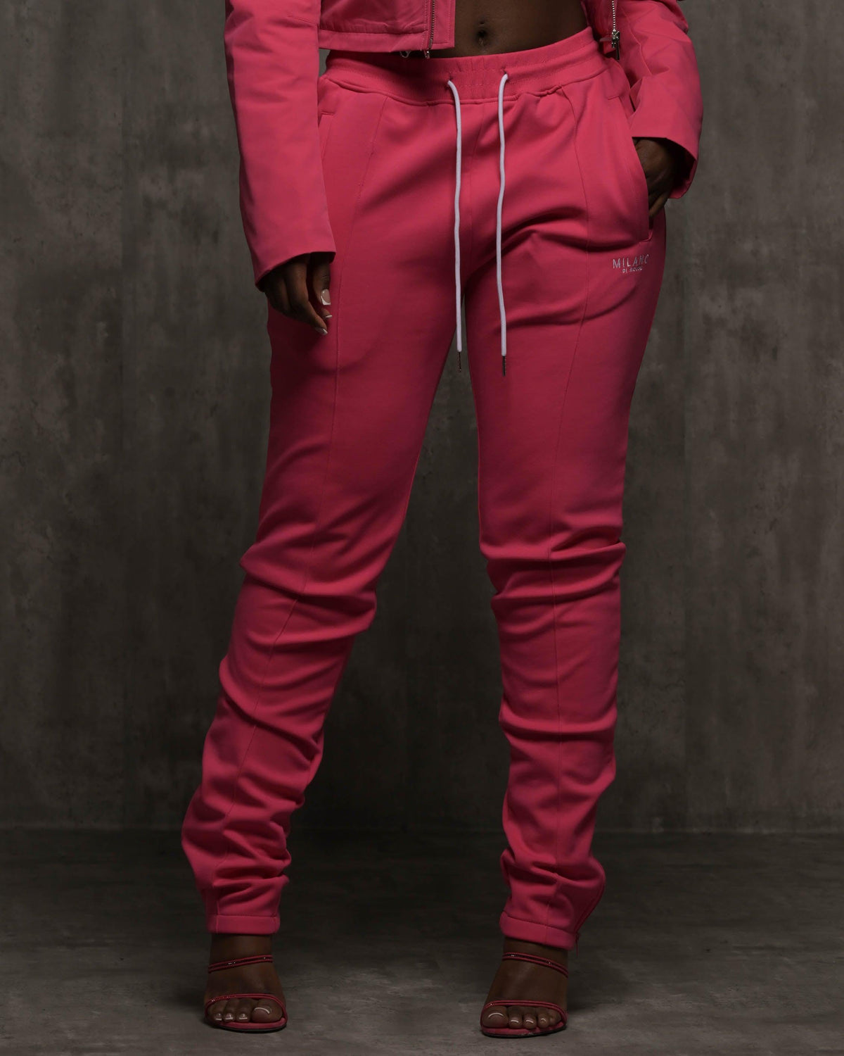 Sarin Mathews Womens Yoga Sweatpants Wide Leg Lounge Pajamas Pants Comfy  Drawstring Workout Joggers Pants with Pockets Pink Flower XL