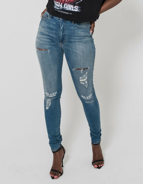 Women’s Harlow high-rise straight-leg denim jeans – Milano Di Rouge.