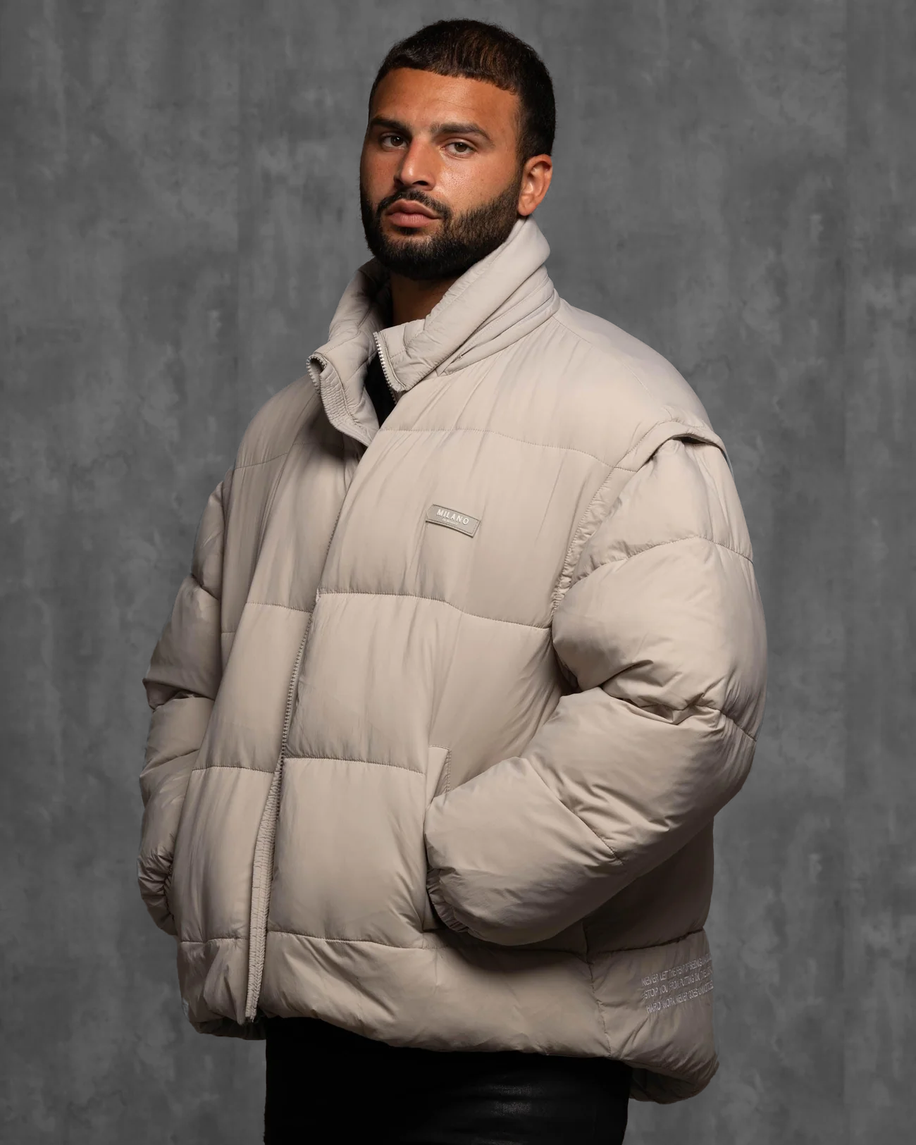 Milano di Rouge Montana Puffer Coat Grey S