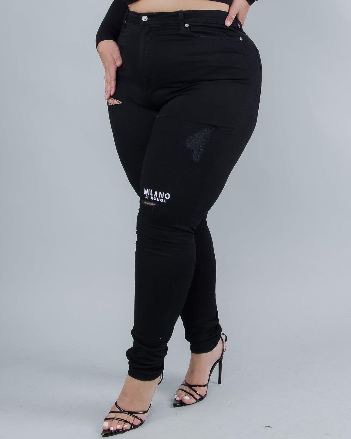 Women’s Harlow high-rise straight-leg denim jeans – Milano Di Rouge.