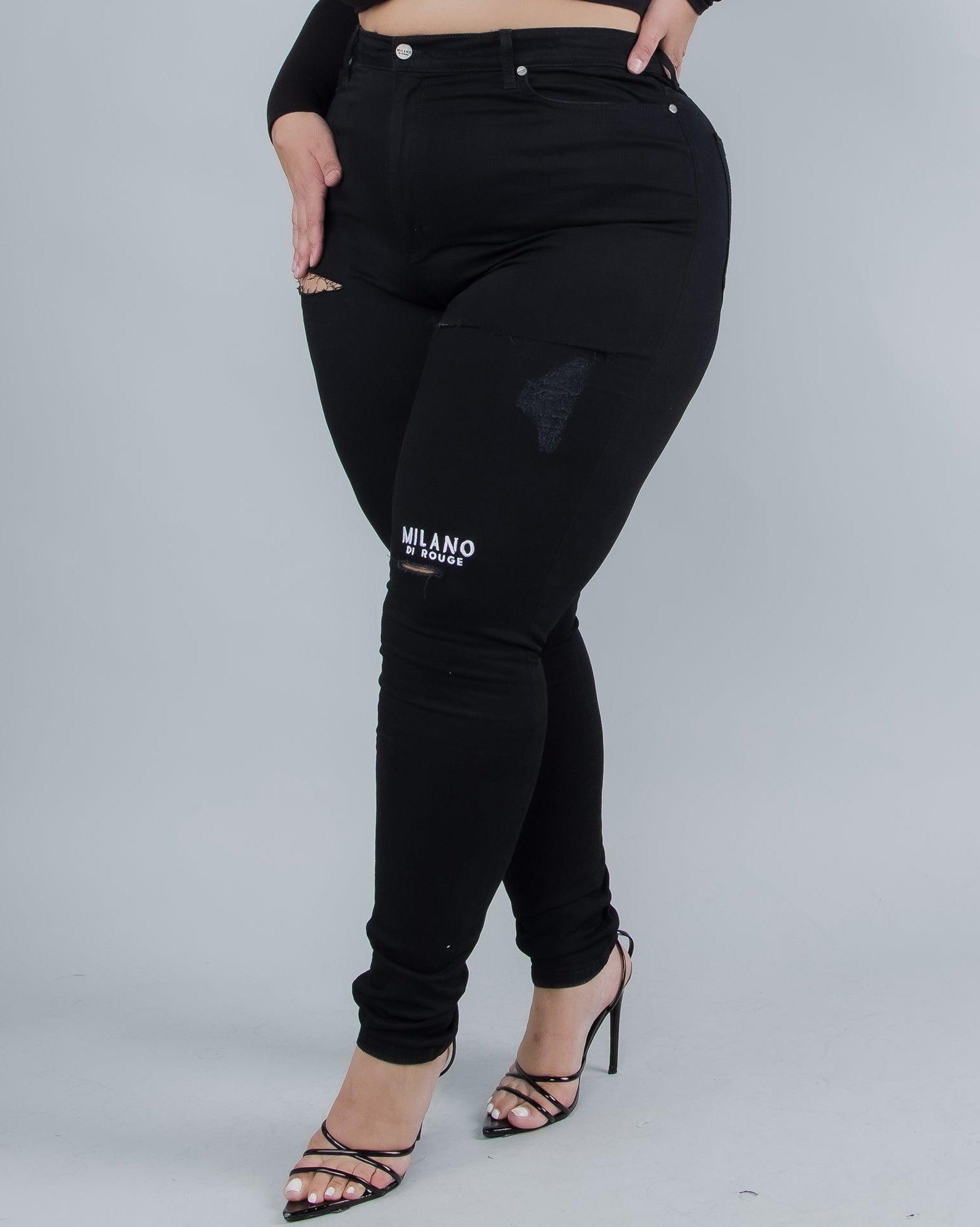 Women’s Harlow high-rise straight-leg denim jeans – Milano Di Rouge.