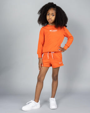 Kids Girl Summer Signature Fleece Shorts - Milano Di Rouge
